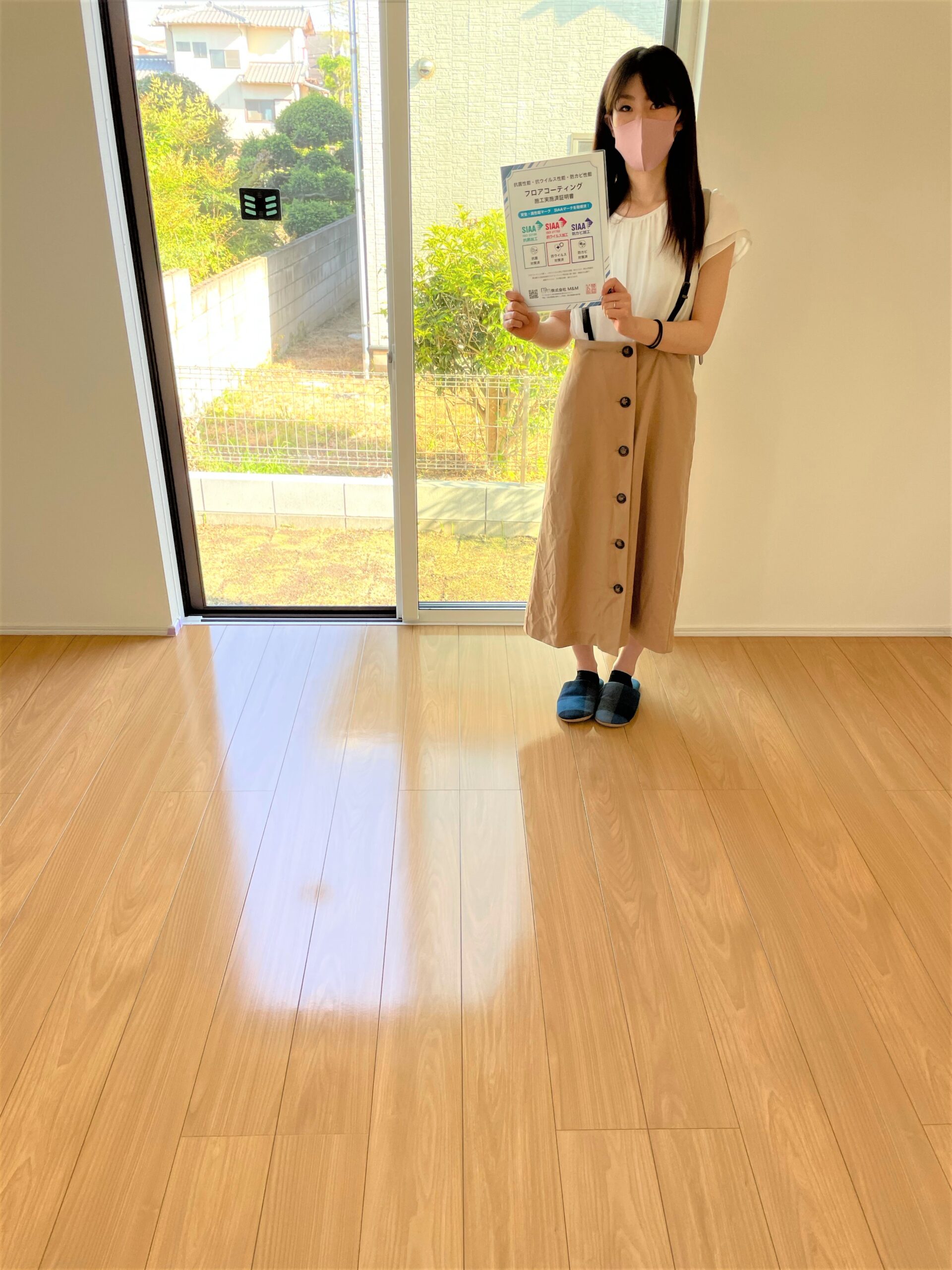 千葉県八千代市　SIAA抗菌フロアコーティング