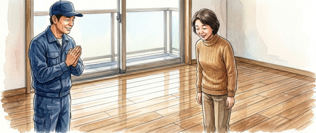 フロアサンディングのカビ再生施工費用と流れの説明