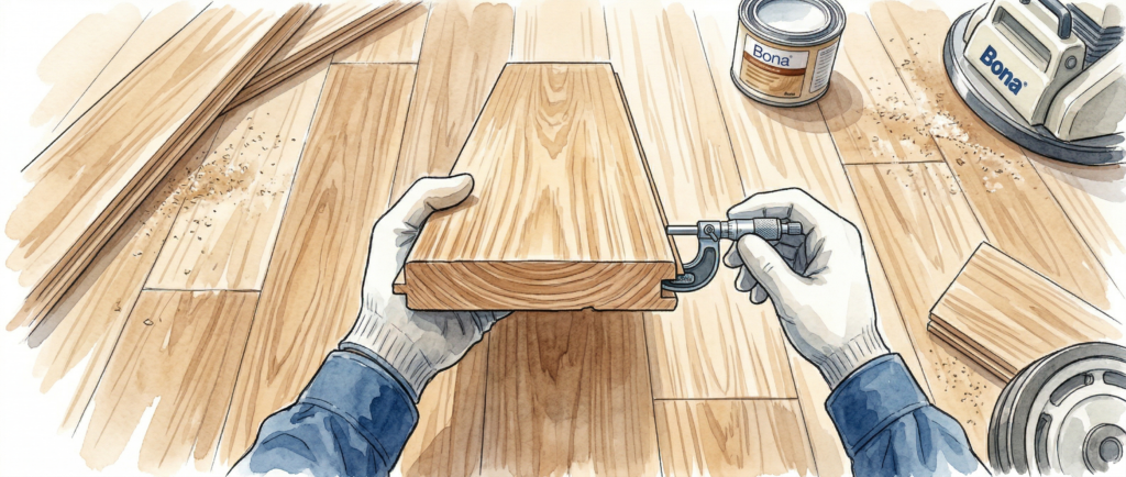 床研磨と張り替えの費用・工期・廃材量を3軸で比較