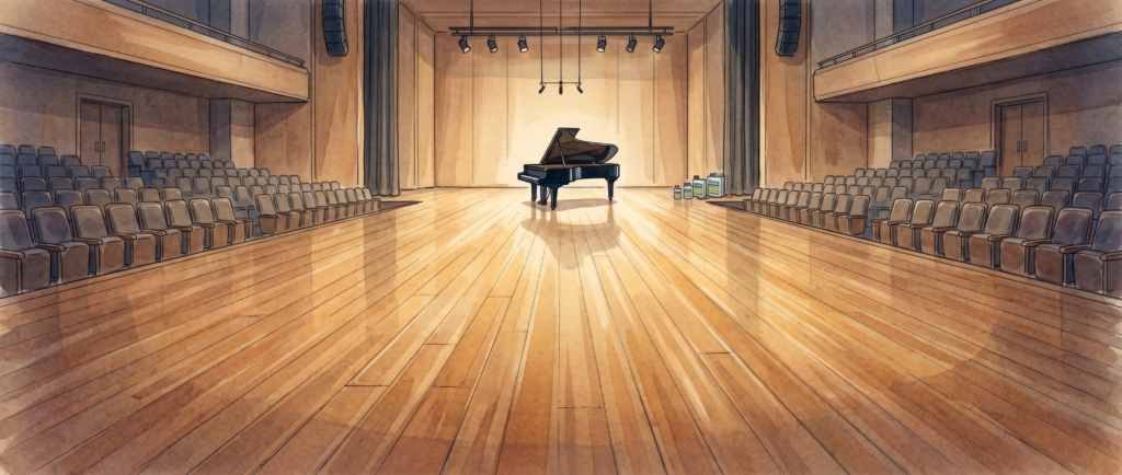 音楽ホール木床補修の費用相場｜規模別総額目安