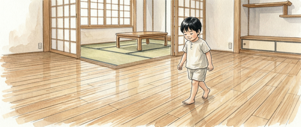 GREENGUARD GOLD認証取得の安全な床仕上げ剤で中古住宅リフォーム